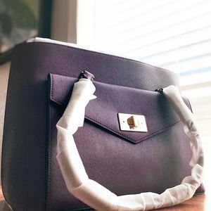 NWT Kate Spade Deep Plum Post Street Halsey Bag